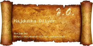 Hajduska Olivér névjegykártya