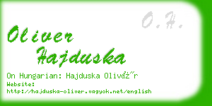 oliver hajduska business card